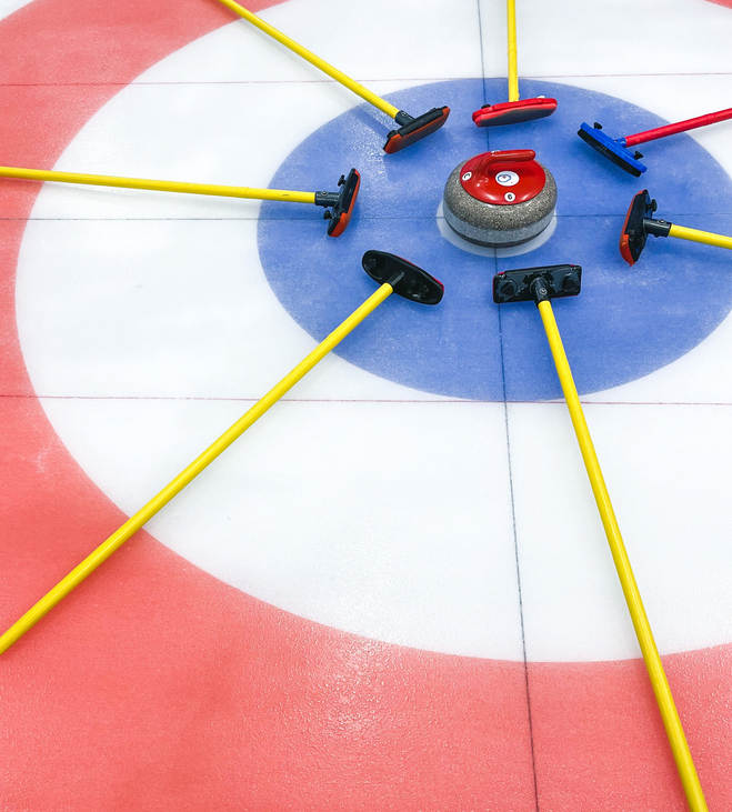 Sports game of curling.